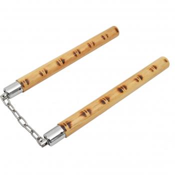 Rattan Nunchaku with Metal Fittings