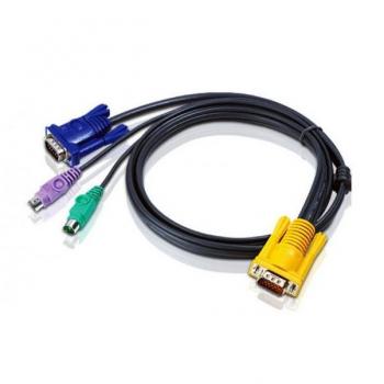 Aten 30' SPHD15M to HDB and PS/2 Male KVM Cable