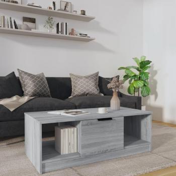 Mesa baja Sonoma de madera multicapa gris 102x50x36 cm