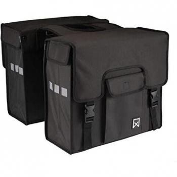Willex Alforja para Bicicleta Capacidad 38 L Negra Poliéster Impermeable 10601