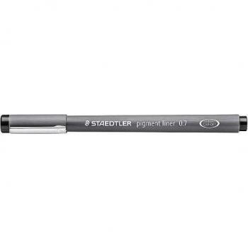 Staedtler Pigment Liner 308 - Rotuladores Calibrados - Punta 0.7mm - Pack de 10 - Tinta Negra - Secado Rápido