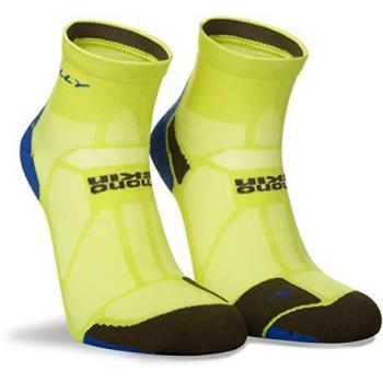 Hilly Marathon Fresh Anklet Minimum Cushioning Calcetines Para Correr - Amarillo, Azul