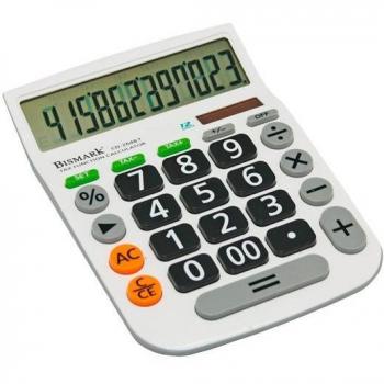Calculadora Bismark CD-2648T de Sobremesa, 12 Dígitos, Color Blanco