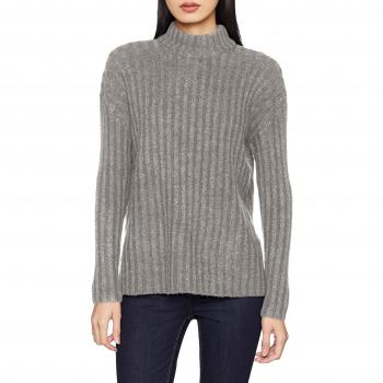 PIECES Pcsanni LS Wool Knit Noos, suéter para Mujer, Gris Light Grey Melange, 36