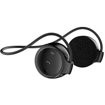 Marathon2 - Auriculares Bluetooth inalámbricos con tecnología de Captura de Voz Transparente, micrófono de cancelación de Eco para Deportes, Color Negro