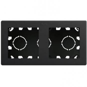 Caja Superficie Doble Compacta Simon S270 Negro Mate