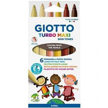Rotuladores Giotto Turbo Maxi Skin Tones Estuche 6 uds