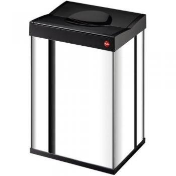 Hailo Big-Box 40 Cubo de Basura, Acero Inoxidable, Plateado, 40 l