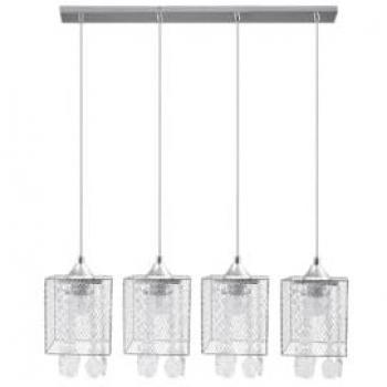 Lámpara de Suspensión Gracja de Metal Cromo 73x13x125 cm