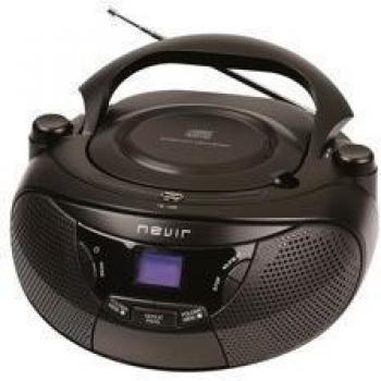 Nevir NVR-475U - Radio CD MP3 portátil, color negro