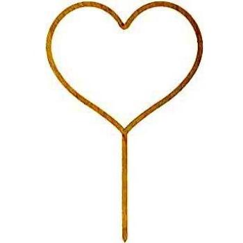 PartyDeco- Tope de corazón de madera, aprox. 23 cm, Color (KPT65-100