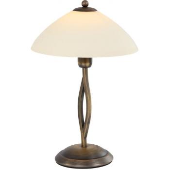 Lámpara de mesa Capri - bronce y crema - metal - 30 cm - E27
