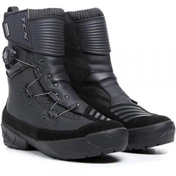BOTA MOTO TIPO TRAIL CAÑA BAJA TCX INFINITY 3 MID WP BLACK - Botas de moto, tipo trail, caña baja, impermeables (WP), color negro, talla 48 EU