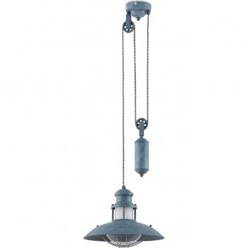 Lindby Lámpara colgante Louisanne de yo-yo, gris hormigón, tipo industrial, hecha de metal, para cocina, 1 llama, casquillo E27