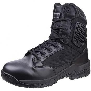 Magnum Strike Force 8.0 Waterproof Side-Zip Black Safety Boots for Men Size 5