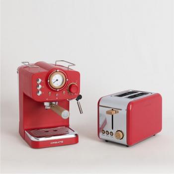 Pack Tostadora Retro S+ y Cafetera Express THERA Acabado Mate