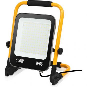 Proyector LED 100W IP66 con trípode para exterior - Blanco Frío