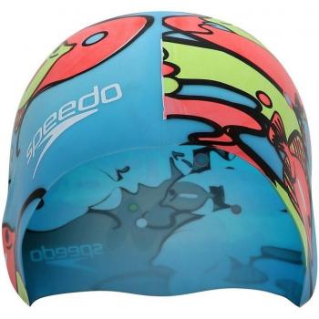Speedo Slogan Prt Cap Ju Gorro de Natación, Tropical, Talla Única, surtido: modelos aleatorios