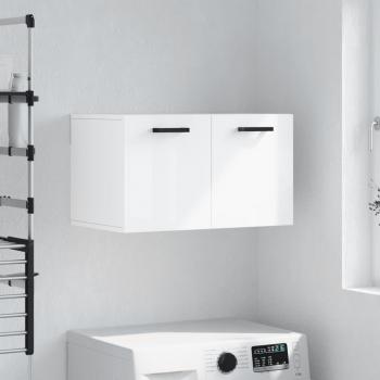 Armario de pared blanco pulido 60x36,5x35 cm de madera multicapa con acabado brillo