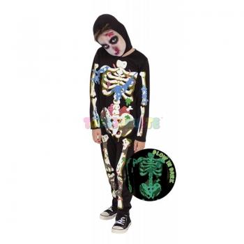 Disfraz Halloween Esqueleto Zombie que Brilla en la Oscuridad