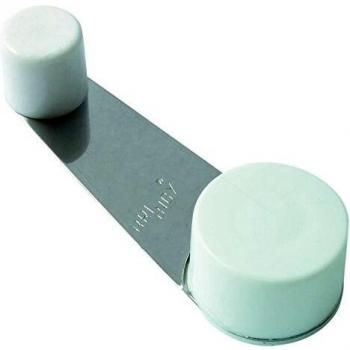 Brinox B78270B - Tope retenedor giratorio, 3,2 x 10,2 x 2,2 cm, color blanco