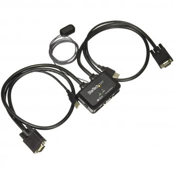 StarTech.com SV211USB - Switch conmutador KVM de 2 puertos, 2 puertos VGA, USB