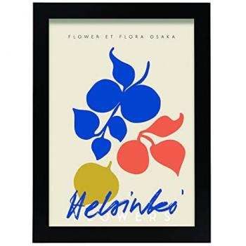 Lámina Artística Decorativa A4 con Ilustración de Flores de Helsinki para Decorar el Hogar, Salón y Habitaciones