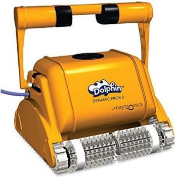 Robot de piscina eléctrico profesional Dolphin Dynamic Pro X2 con cepillo de espuma para 25 m