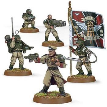 Games Workshop-Miniatura Cadian Command Squad, Multicolor, Talla única