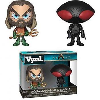 Funko 32109 VYNL 4 Pulgadas Paquete de 2: Aquaman: Aquaman & Black Manta, Multi