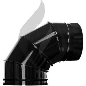 CODO EXOJO PARA CHIMENEA VITRIFICADO NEGRO