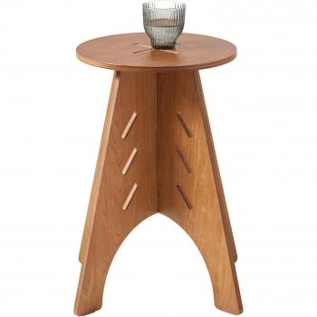 SoBuy HFBT01-K-BR Mesa Auxiliar con Juntas de Espiga Mesita de Noche Mesa de Centro para Salón y Dormitorio 32 x 32 x 48.5 cm Marrón