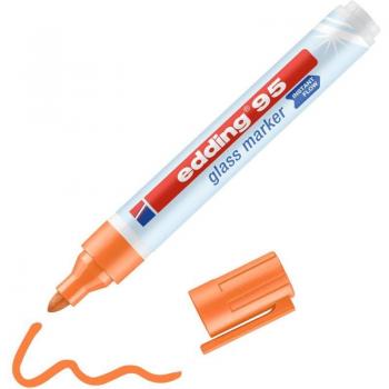 Edding 95 Glass marcador 1 pieza(s) Punta redonda Naranja