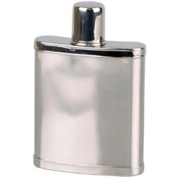 Petaca acero inoxidable, Cromo Pulido Con Tapa de hidratación 7oz/210ml