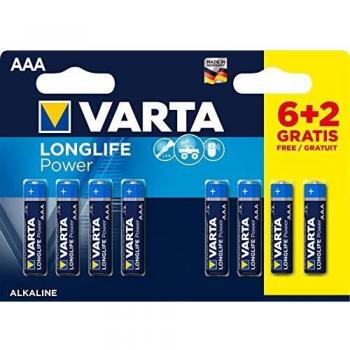Pilas alcalinas AAA 6+2 High Energy