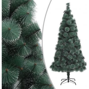 Árbol de Navidad artificial con soporte verde PET 210 cm vidaXL