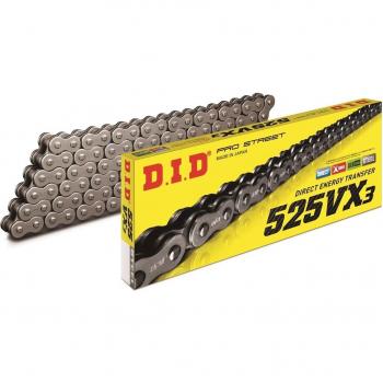 Cadena de transmisión D.I.D 525VX3 X-Ring 106 enlaces para moto