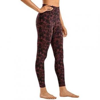 CRZ YOGA Mujer Deportivos Leggings Mallas Fitness Pantalones de Cintura Alta -63cm Patrón de Textura