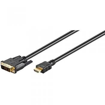 Cable DVI-D a HDMI 5m, Single Link, Conectores Dorados, Resolución 1920x1080@60Hz