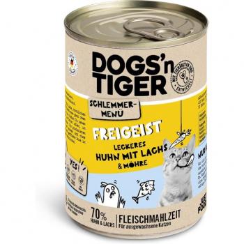 Dogs'n Tiger Menú Gourmet 12 x 400 g - Pack Ahorro - Pollo con Salmón