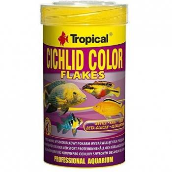 Copos de Color para Cíclidos Tropicales con Beta-Glucano y Ortigas - Formato 100ml/20g