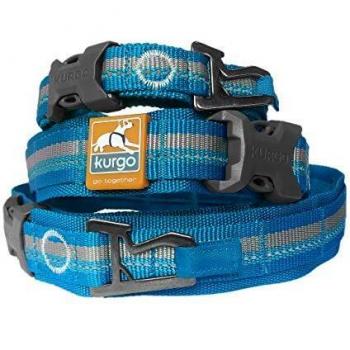 Kurgo Collar Amplio y cómodo para Perros, RSG, pequeño, Azul costero