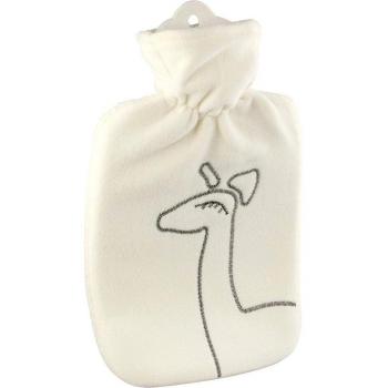 Hugo Frosch Botella de agua caliente con funda de forro polar mullido, color crema, talla única