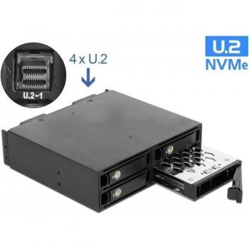 Bastidor Intercambiable 5.25 para 4 x 2.5 U.2 NVMe SSD con Trays Bloqueables