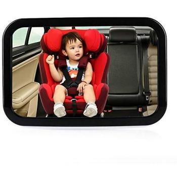 Espejo Retrovisor Coche,bebé coche espejo para Vigilar al Bebé en el Coche,360° Ajustable Espejo Coche Bebé, para Los Asientos de Niños Orientados Hacia Atrás,300 x 190mm