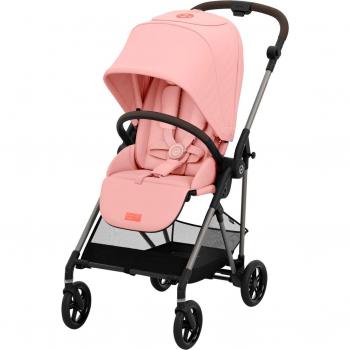 Cochecito Cybex Melio - Estructura ligera, plegado compacto, asiento reversible, manillar ajustable en altura, suspensión de las ruedas, capota extensible con protección solar UPF 50+, compatible con sillas de