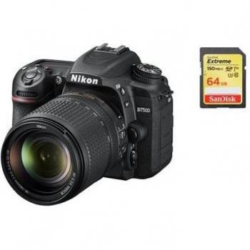 Cámara Réflex Digital Nikon D7500 Kit con Lente AF-S NIKKOR 18-140mm VR y Tarjeta SD de 64GB