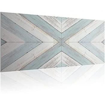 Cabecero para Cama de 150 cm, PVC Estampado, Impresión Patrón Madera, 160 x 60 x 0.5 cm, CAB-002