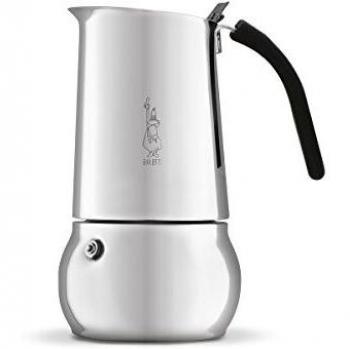 Cafetera Bialetti Kitty de Acero Inoxidable para 6 Tazas - Diseño Elegante y Compatible con Inducción