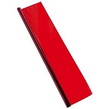 Papel celofán rojo rollo 25hojas 50x65cm